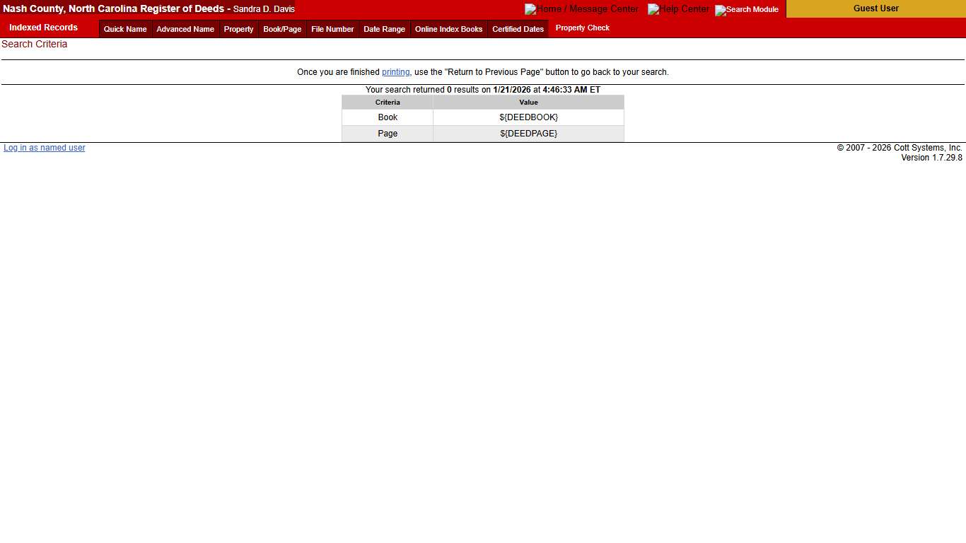 eSearch | Search Criteria